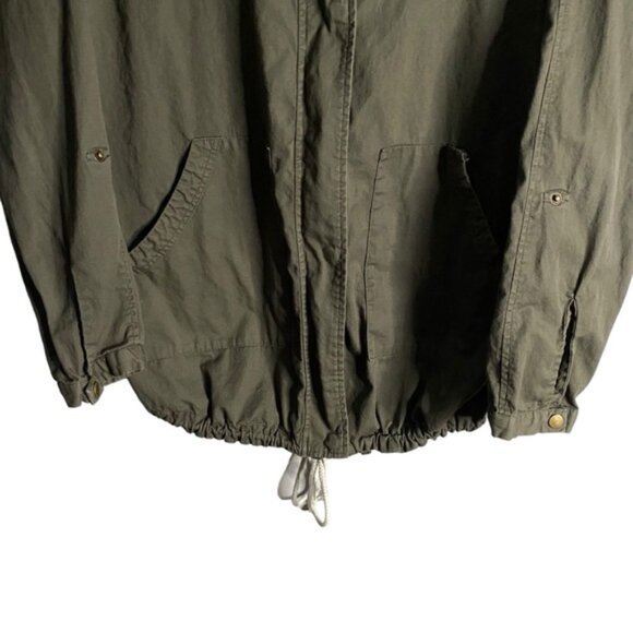 Warehouse One Women's Military Green Full Zip Lightweight Jacket - Picture 3 of 10